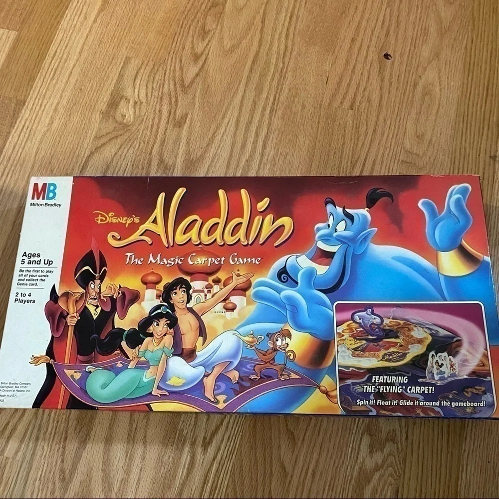 Vintage Aladdin The Magic Carpet Board Game 1992 Disney Kids Toy